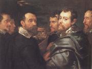 Peter Paul Rubens Peter Paul and Pbilip Rubeens with their Friends or Mantuan Friendsship Portrait (mk01) china oil painting reproduction